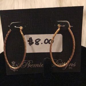 Gold hoop earrings from premier designs